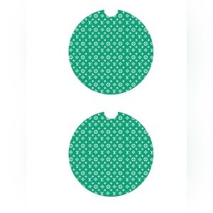 HANDMADE FASHION Set of 2 Sandstone Car Coasters